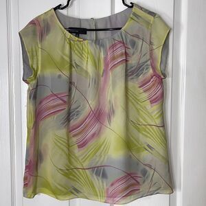 Jones New York 100% Silk Sleeveless Top Shirt  Women Blouse Size 10